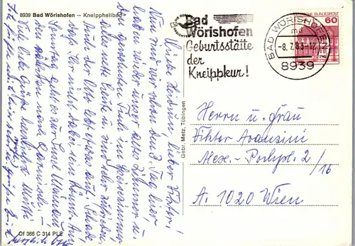 33470 - Deutschland - Bad Wörishofen , Kneippheilbad - gelaufen 1983