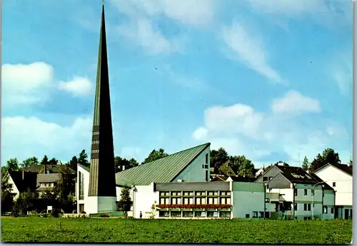 33497 - Deutschland - Bad Wörishofen , Evangelische Erlöserkirche mit Gemeindezentrum - gelaufen 1984