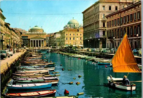 33512 - Italien - Triest , Il Canale con la Chiesa di Sant'Antonio - gelaufen 1965