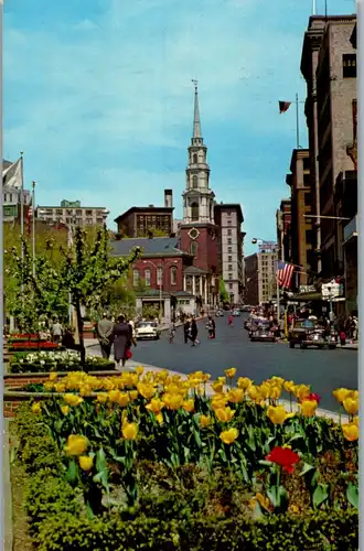 33515 - USA - Boston , Park Street Church from Tremont Street - gelaufen