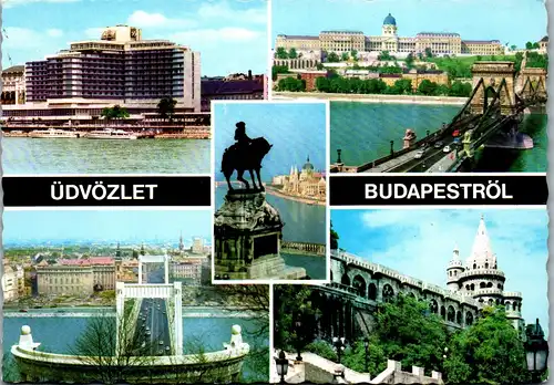 33521 - Ungarn - Budapest , Mehrbildkarte - gelaufen 1976