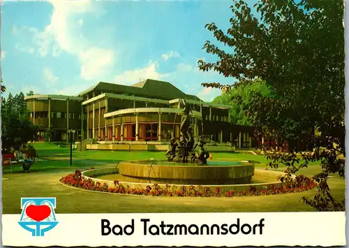 33522 - Burgenland - Bad Tatzmannsdorf , Neues Kurmittelhaus mit Nymphenbrunnen - gelaufen 1980