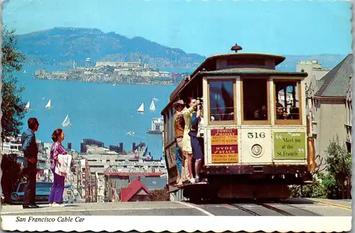 33533 - USA - California , San Francisco , Cable Car , Hyde Street - gelaufen 1979