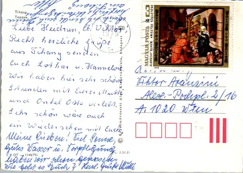 33534 - Ungarn - Tihany , Mehrbildkarte - gelaufen 1979