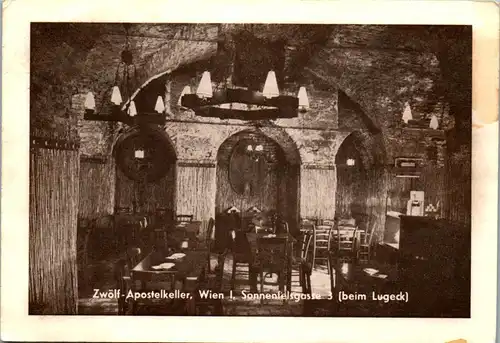33548 - Wien - Zwölf - Apostelkeller , Sonnenfelsgasse 3 , beim Lugeck