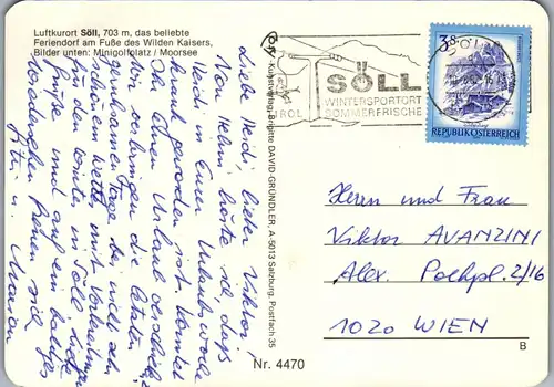33567 - Tirol - Söll am Wilden Kaiser , Zettenkaiser Scheffauer , Moorsee - gelaufen 1982