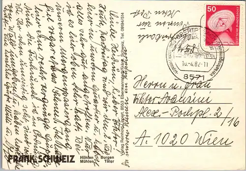 33568 - Deutschland - Fränkische Schweiz , Gößweinstein , Tüchersfeld , Obertrubach , Muggendorf , Mehrbildkarte - gelaufen 1982