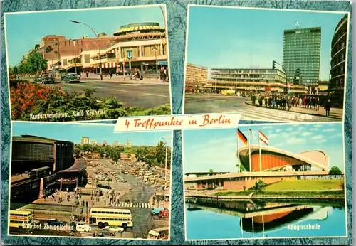 33576 - Deutschland - Berlin , Kurfüstendamm , Cafe Krankler , Bsahnhof Zoologischer Garten , Europa Center - gelaufen 1980