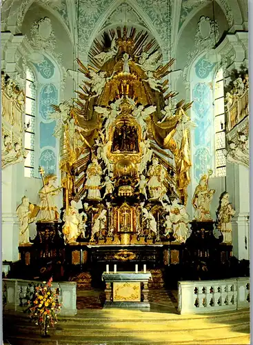 33594 - Deutschland - Gößweinstein , Wallfahrtskirche , Fränkische Schweiz , Hochaltar - gelaufen