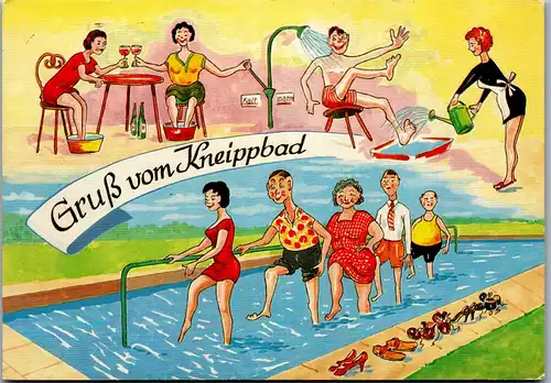 33598 - Humor - Gruß vom Kneippbad - gelaufen 1982