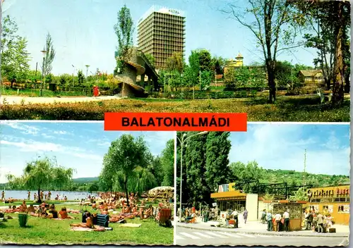 33599 - Ungarn - Balatonalmadi , Mehrbildkarte - gelaufen 1982