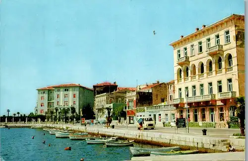 33624 - Kroatien - Porec , Strandpromenade - gelaufen 1966