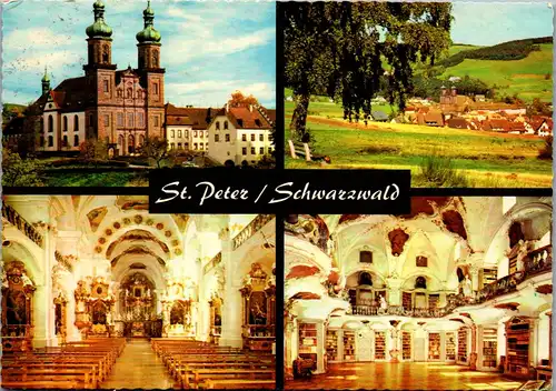 33642 - Deutschland - St. Peter im Schwarzwald , Seminar- und Pfarrkirche , Mehrbildkarte - gelaufen