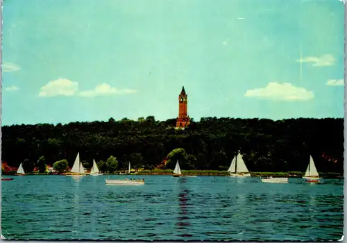 33660 - Deutschland - Berlin , Havel mit Grunewaldturm - gelaufen 1974