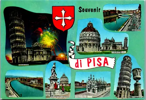33688 - Italien - Pisa , Mehrbildkarte - gelaufen 1960