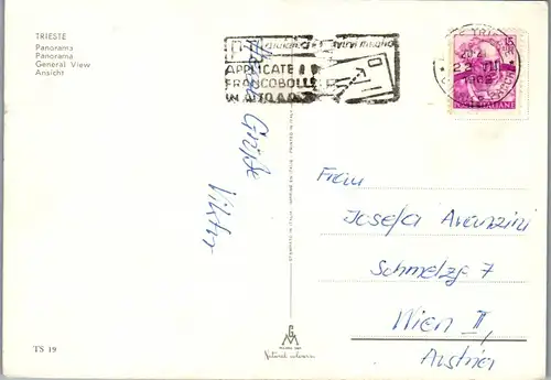 33694 - Italien - Triest , Trieste , Panorama - gelaufen 1962