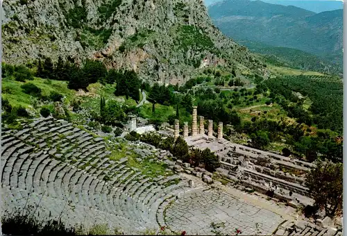 33704 - Griechenland - Delphi , Le Temple d'Apollon , Apollons Tempel - gelaufen 1967