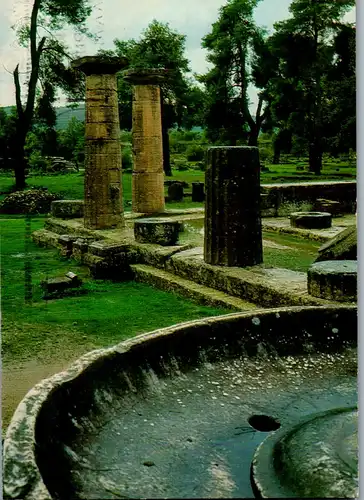 33705 - Griechenland - Olympie , Olympia , Der Heratempel , Le Temple de Hera - gelaufen 1969
