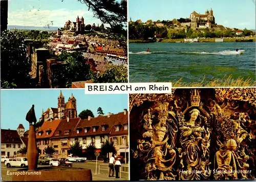 33714 - Deutschland - Breisach am Rhein , Mehrbildkarte , Europabrunnen - gelaufen 1972