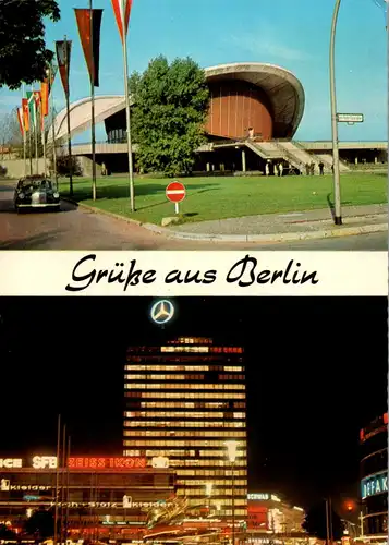 33744 - Deutschland - Berlin , Kongresshalle , Europe Center mit Haus der Nationen  - gelaufen 1975