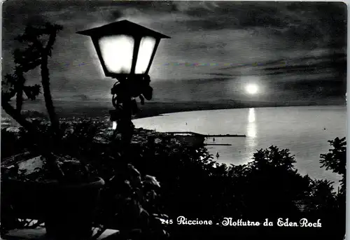 33761 - Italien - Riccione , Notturno da Eden Rock - gelaufen 1958