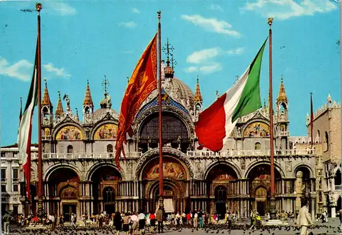 33762 - Italien - Venezia , Venedig , Basilica S. Marco  - gelaufen 1974
