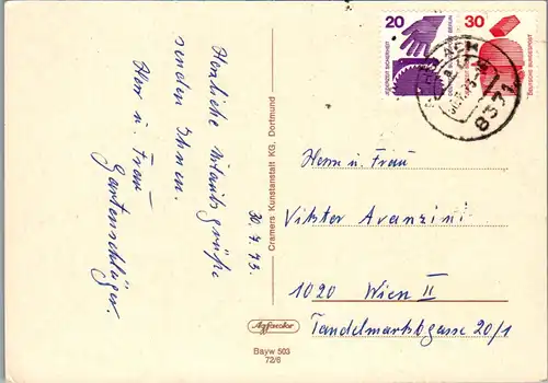 33774 - Deutschland - Bayerischer Wald , Viechtach , Rimbach , Arberschutzhaus , Drachelsried , Mehrbildkarte - gelaufen 1973