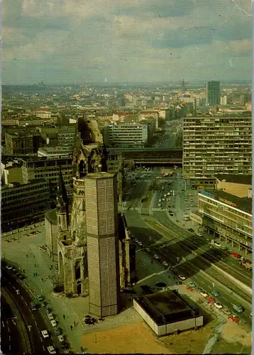 33790 - Deutschland - Berlin , City mit Kaiser Wilhelm Gedächtniskirche - gelaufen 1973