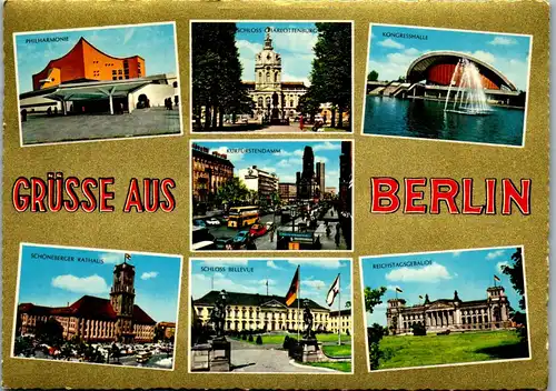 33793 - Deutschland - Berlin , Charlottenburg , Reichstagsgebäude , Schöneberger Rathaus , Mehrbildkarte - gelaufen 1969