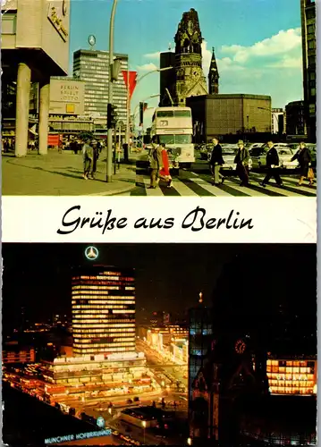 33796 - Deutschland - Berlin , Europa Center und Gedächtniskirche - gelaufen 1972