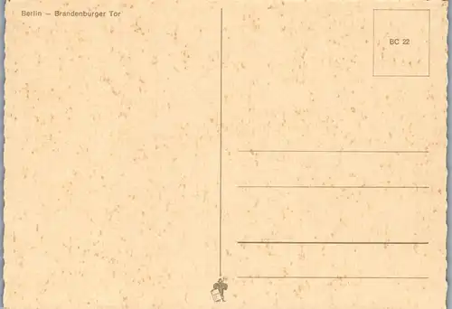 33812 - Deutschland - Berlin , Brandeburger Tor - nicht gelaufen