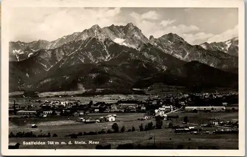 33843 - Salzburg - Saalfelden mit dem Steinernen Meer , Panorama - gelaufen