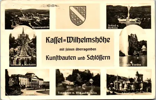 33867 - Deutschland - Kassel , Wilhelmshöhe , Gaststätte Herkules , Karl Rahnis , Mehrbildkarte - gelaufen 1940