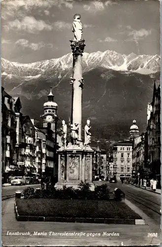 33872 - Tirol - Innsbruck , Maria Theresienstrasse gegen Norden - gelaufen 1957