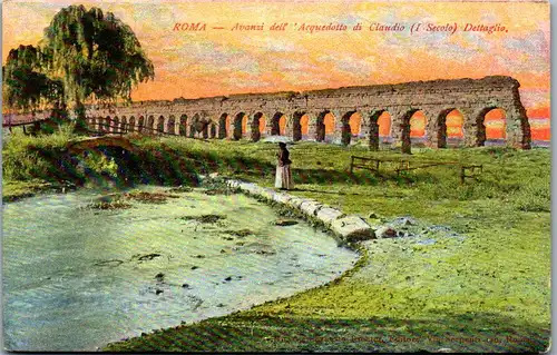33890 - Künstlerkarte - Roma , Avanzi dell' Acquedotto di Claudio , i Secolo , Dettaglio - nicht gelaufen