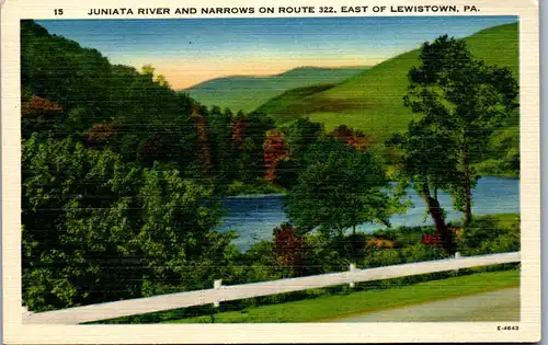 33893 - USA - Pennsylvania , Lewistown , Juniata River and Narrows on Route 322 - nicht gelaufen