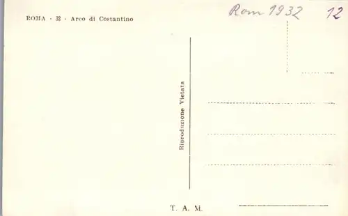 33895 - Italien - Rom , Arco di Costantino - nicht gelaufen 1932