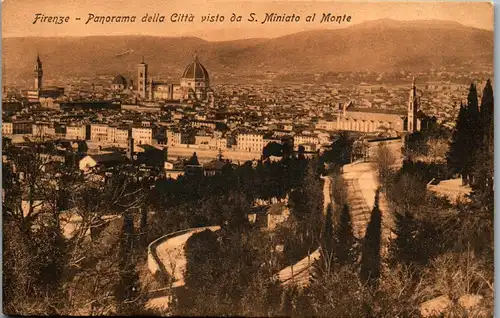33904 - Italien - Firenze , Panorama della Citta visto da S. Miniato al Monte - nicht gelaufen