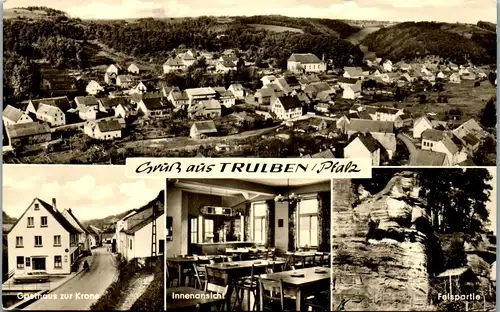 33912 - Deutschland - Trulben bei Pirmasens , Gasthaus zur Krone , Mehrbildkarte - gelaufen 1968