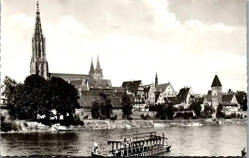 33916 - Deutschland - Ulm , Blick über die Donau auf Münster u. Metzgerturm - gelaufen