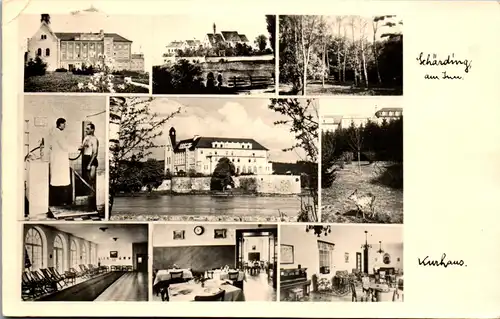 33920 - Oberösterreich - Schärding am Inn , Kurhaus , Mehrbildkarte - gelaufen 1958