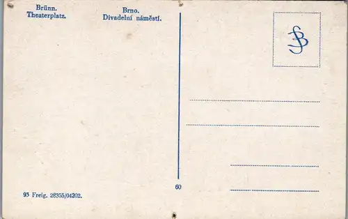 33940 - Tschechische Republik - Brünn , Brno , Theaterplatz , Divadelni namesti - nicht gelaufen