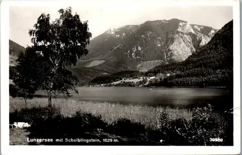 33956 - Niederrösterreich - Lunzer See mit Scheiblingstein , Panorama - gelaufen 1956