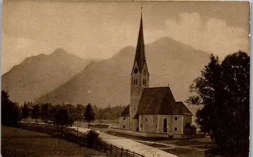33969 - Deutschland - Fischhausen am Schliersee , Leonhardi Kapelle mit Brecherspitze - nicht gelaufen
