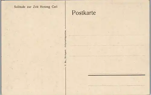 33971 - Künstlerkarte - Deutschland , Solitude zur Zeit Herzog Carl - nicht gelaufen