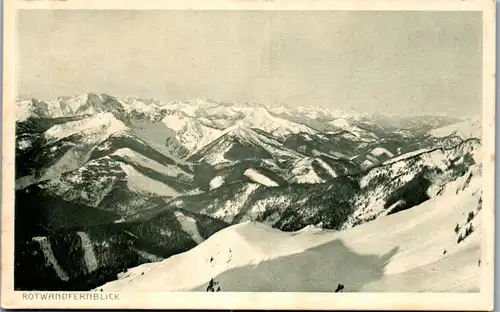 34001 - Deutschland - Schliersee Gebiet , Rotwandfernblick nach Westen , Zugspitze - nicht gelaufen