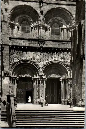 34005 - Spanien - Santiago de Compostela , Cathedral , Fachada de las Platerias - nicht gelaufen 1962