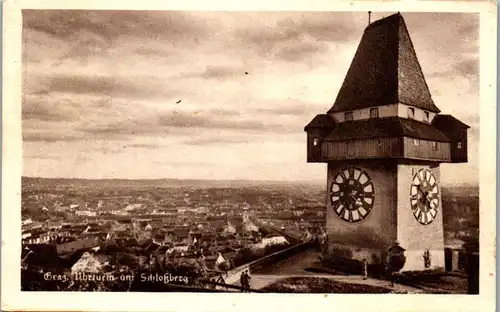 34012 - Steiermark - Graz , Uhrturm am Schloßberg - nicht gelaufen 1948