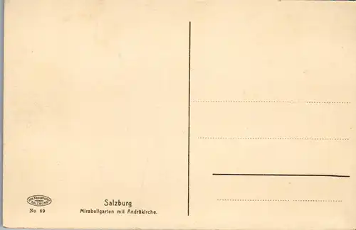 34022 - Salzburg - Mirabellgarten mit Andräkirche - nicht gelaufen