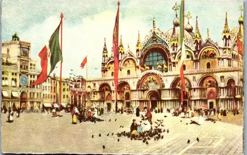 34053 - Italien - Venedig , Venezia , Chiesa di S. Marco , Torre dell'Orologio - nicht gelaufen